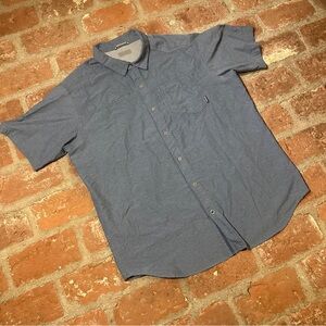 Men's Blue Columbia Omni Wick Button up Short Sleeve Shirt Size XL